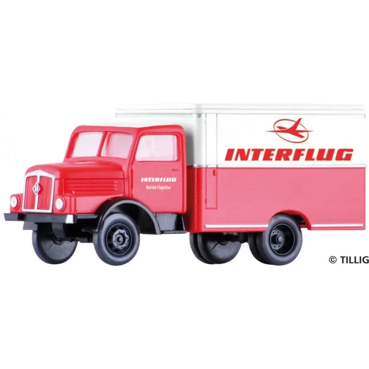 Tillig 19071 LKW H3A Kofferaufbau „Interflug“ - 1:120 - Standmodell