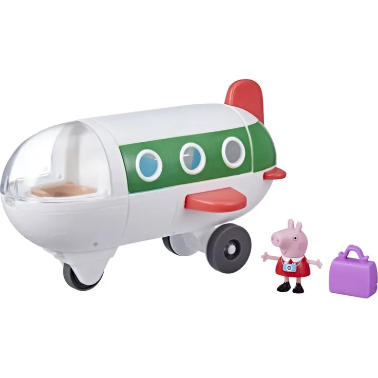 Peppa Pig Peppa's Adventures im Flugzeug Peppa, Vorschulspielzeug, das wirklich rollt, 1 Figur und 1 Zubehör, ab 3 Jahren