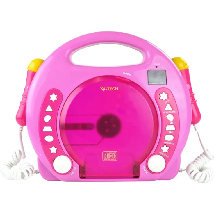 Karaoke CD Player MP3 2 Mikros pink – Bild 1