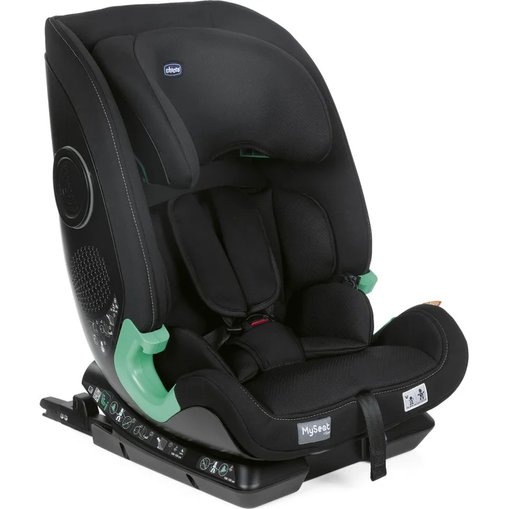 MySeat, Autositz, Einfach zu Installieren mit Isofix-System, Verwendung mit Integrierten Gurten mit Autogurten, Liegend, Höhenverstellbar, ECE R 129/03 - L Size Zugelassen, 76-150cm, ab 15 Monaten – Bild 1