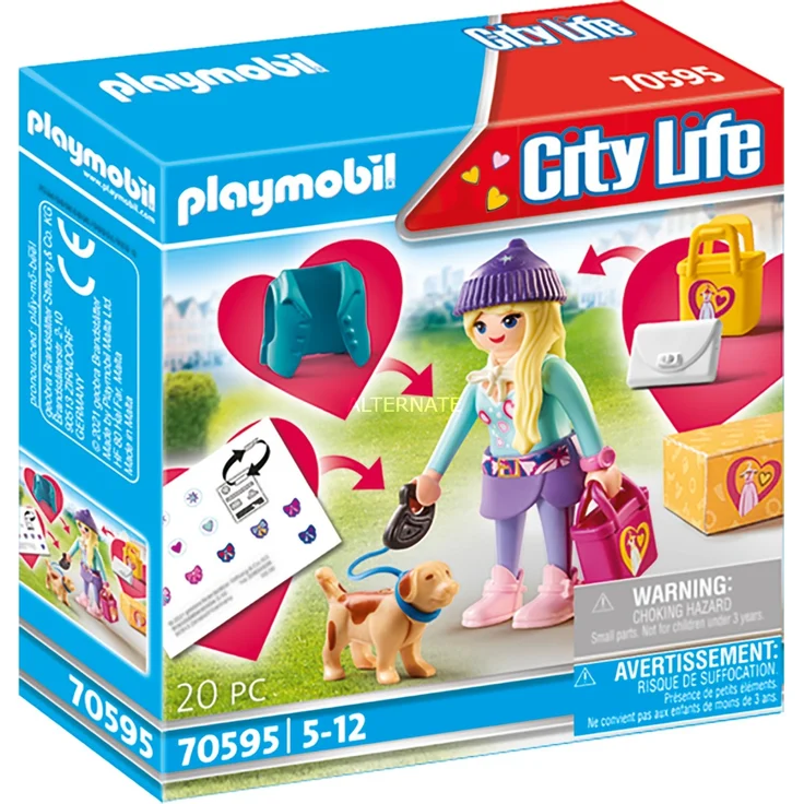Playmobil City Life 70595 'Fashion Girl mit Hund', 20 Teile, ab 5 Jahren – Bild 1