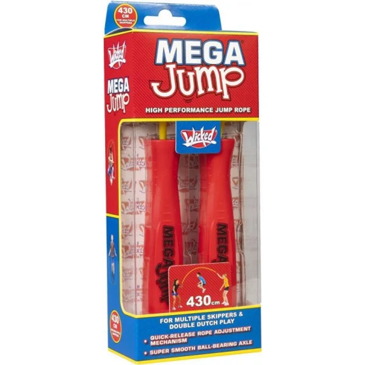 Springseil Mega Double Dutch junior 4,3 Meter rot/gelb