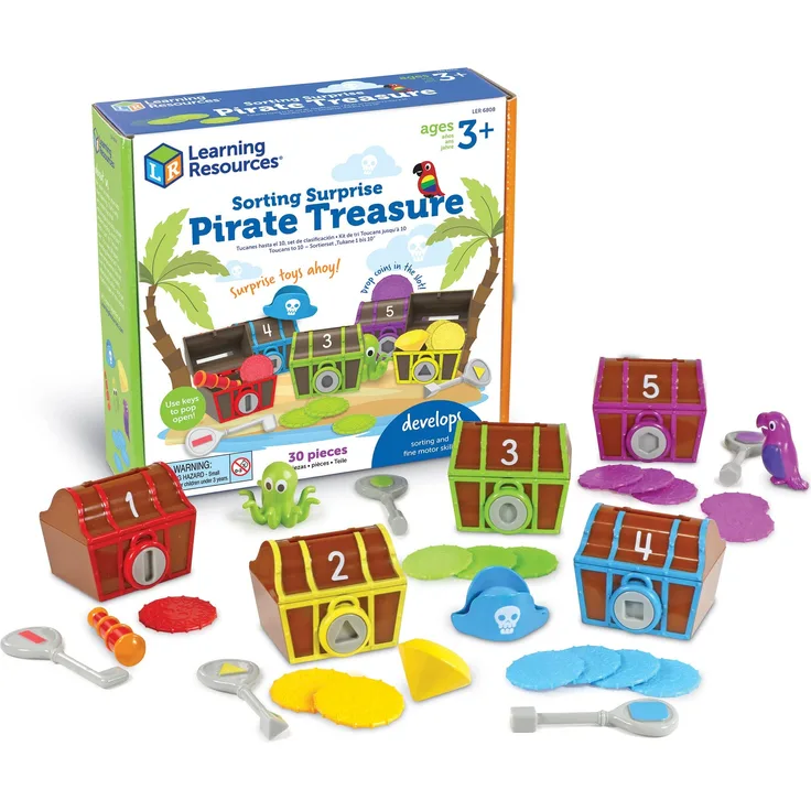 Learning Resources LER6808 Spannender Piratenschatz, Spielzeug zum Sortieren und Zuordnen, Ab 3 Jahren