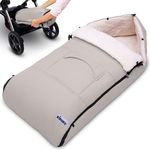 KIDUKU® Babyfußsack Beige Baby Winterfußsack Kinderfußsack Fußsack Winter Kinderwagen Buggy