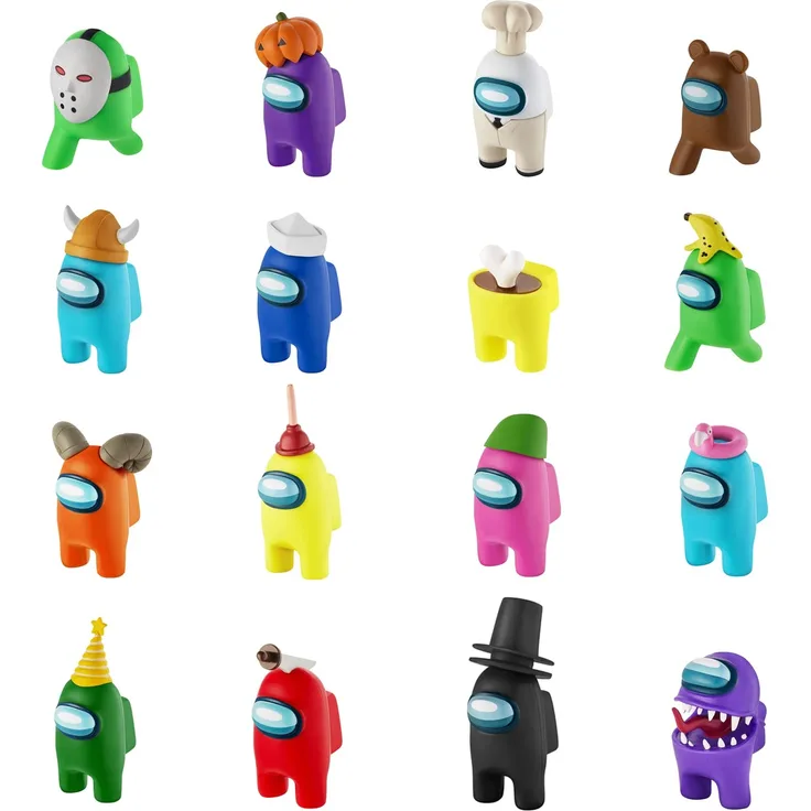 P. M. I. Among Us Crewmate Figures 1 Pack 4cm, sortiert, 1x Stück, zufällige Auswahl