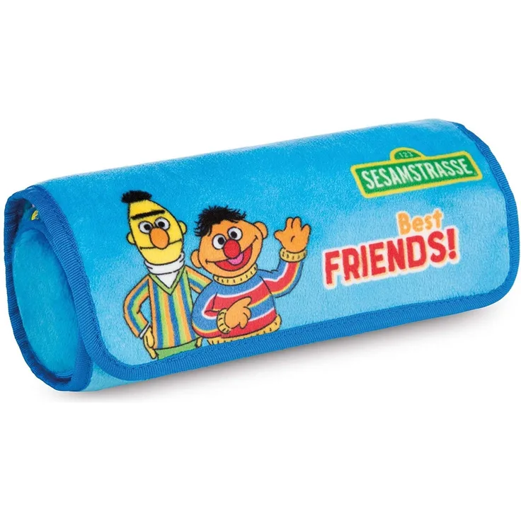 NICI 43517 - Stiftemäppchen Ernie und Bert mit 10 Buntstiften, Etui, Sesamstraße, blau