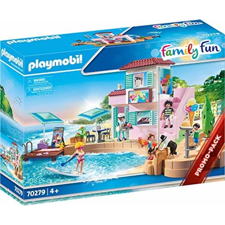 Playmobil Family Fun 70279 'Eisdiele am Hafen', 108 Teile, ab 4 Jahren – Bild 1