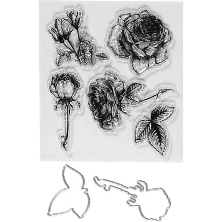 Creativ Company Stempel, Präge und Stanzformen, Blumen 117483
