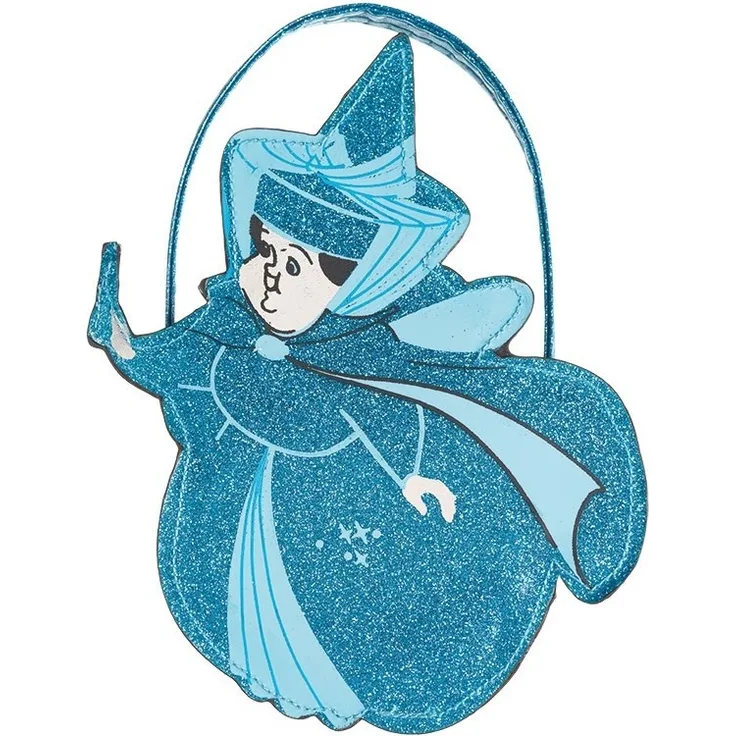 Rubies 3301069 - Dornröschen Aurora - Tasche Fee blau, Disney Glitzer Handtasche