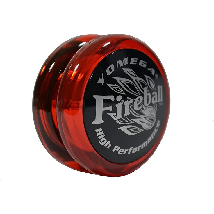 Yomega Fireball YoYo – leistungsstarkes, reaktionsfreudiges Transaxley-Yoyo, ideal für Saitentricks für fortgeschrittene Spieler wie Profis + extra 2 Jo-Jo-Saiten und 3 Monate Garantie (dunkelrot)