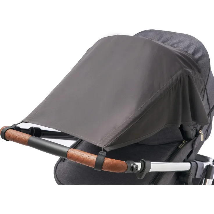 Universal Sonnensegel für Kinderwagen mit Seitenschutz/UV Schutz 50+/ Sonnenverdeck für Kinderwagen/Sonnendach/Sonnenrollo/Sonnenschutz für Babys/Farbe: Anthrazit