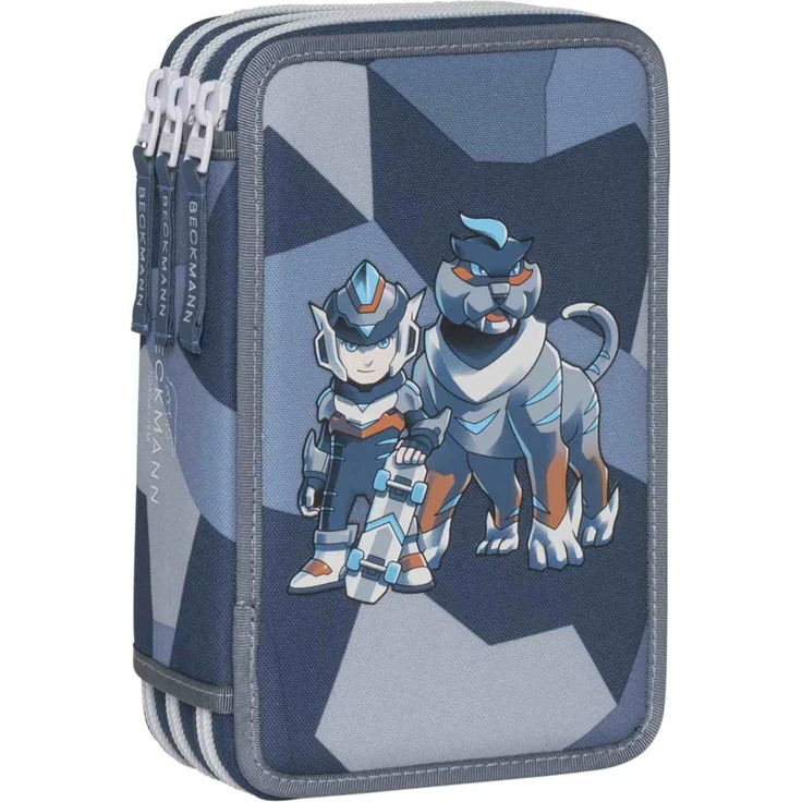 Beckmann 3-Fächrige Federmappe Tiger Race – Bild 1