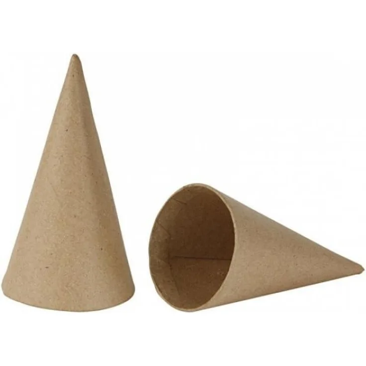 Zapfen Papiermaché 14 cm braun 10 Stück