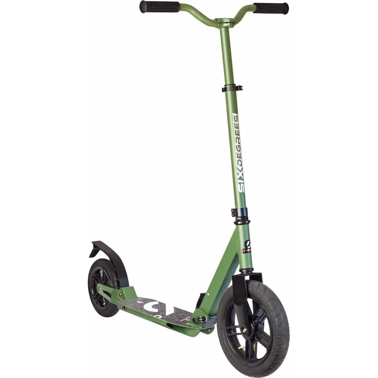 Six Degrees 534 'All Terrain 300/205 mm' Scooter, ab 12 Jahren, 3-fach höhenverstellbar bis 115 cm, klappbar, max. belastbar bis 100 kg, olivgrün