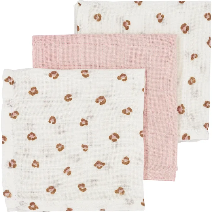 Meyco Cheetah Spucktuch Taupe 3 Stück Rosa