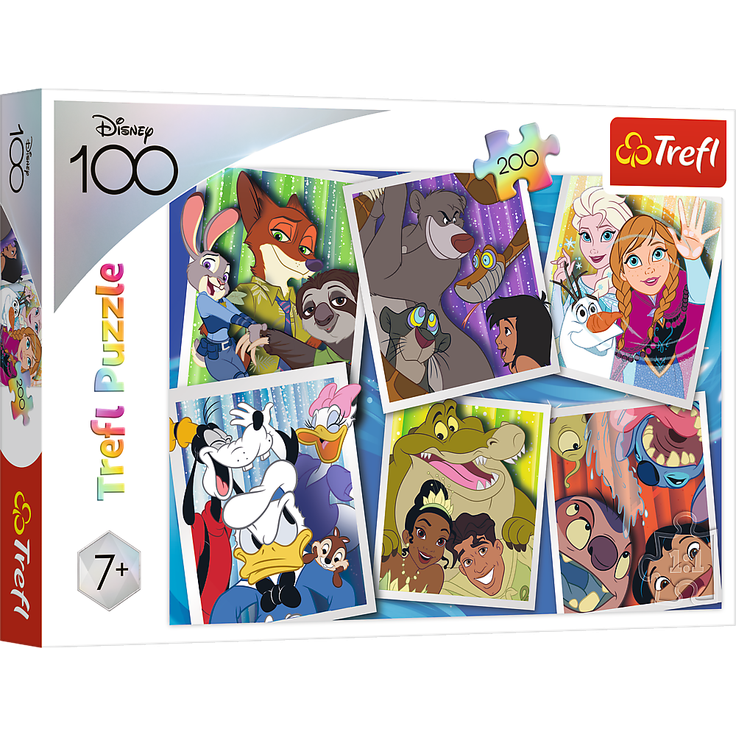 Trefl 13299 Disney 100 Jahre Disney Figuren 200 Teile Puzzle