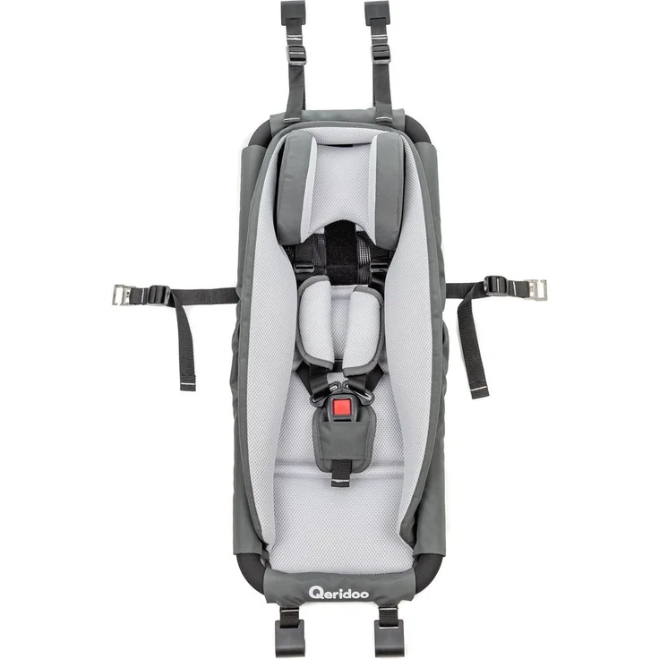 Qeridoo Babyhängematte für Fahrradanhänger Sportrex1, Sportrex2, Kidgoo1, Kidgoo2, Qupa 1, Qupa 2, Grau – Bild 1