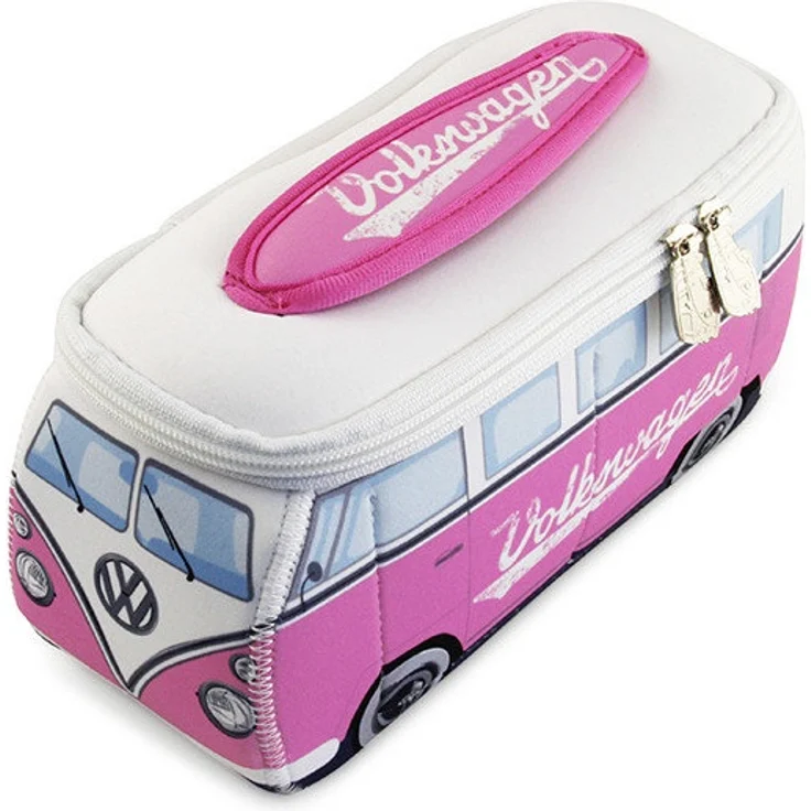 VW Bulli T1 3D Neopren Mäppchen pink – Bild 1
