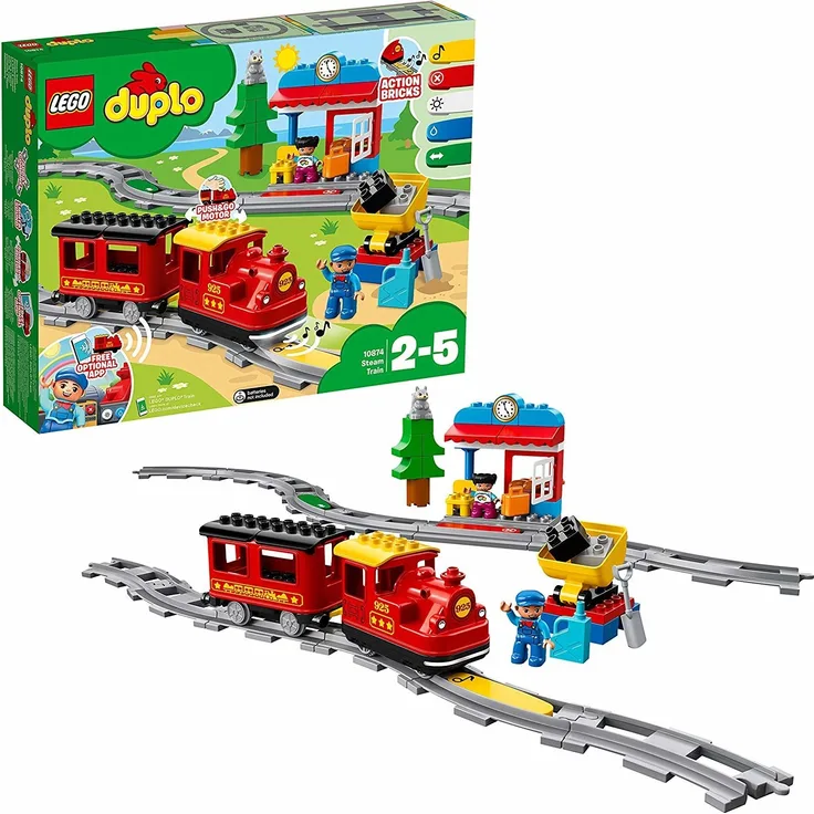 LEGO Duplo 10874 'Dampfeisenbahn', 59 Teile, ab 2 Jahren