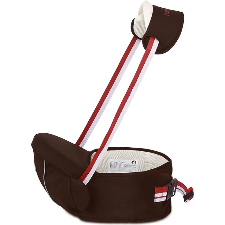 SONARIN Multifunktionaler Hipseat Baby Carrier Babytrage,Freie Größe,Kleinkind-Hüft-Sitzträger,Vorderer Träger-Gurt,4 tragende Positionen(Braun)