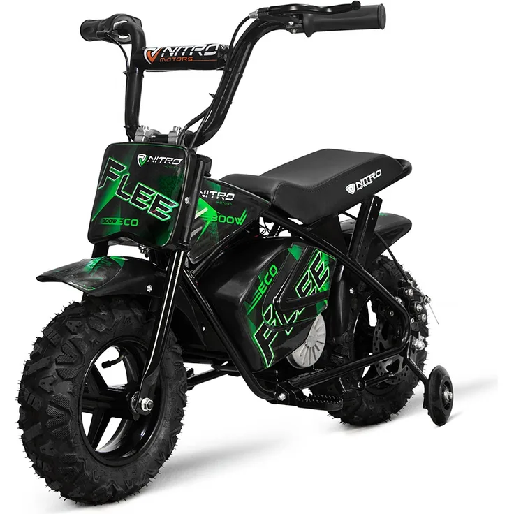 Nitro Motors Eco Flee 300W 24V 6,5 Zoll 2-Stufen Drossel Elektro Bike Grün