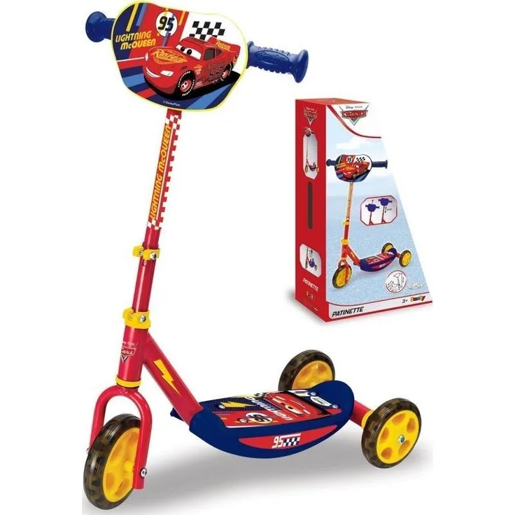 Smoby 3 CARS 3w Scooter Kinder Dreirad-Roller Mehrfarbig