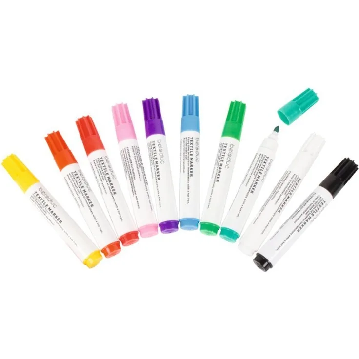 10er Set Textilstifte Strichbreite ca 2 5 mm von Beleduc