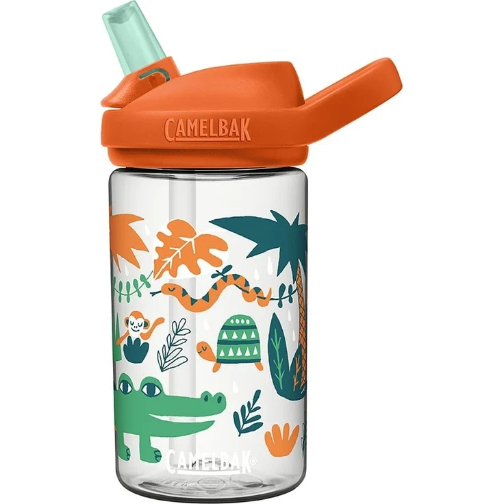 Camelbak Kids Eddy+ 0. 4l Jungle Animals, Größe 400 ml - Becher & Trinkflaschen, Farbe Weiß – Bild 2