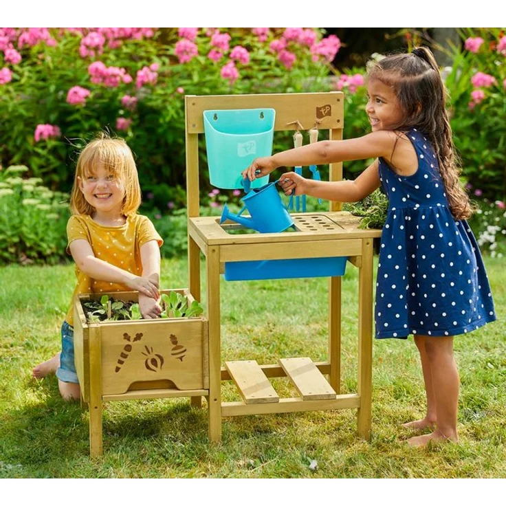 TP Toys Holz Pflanztisch und Hochbeet Grow Up | Natur | 88x83x34 cm – Bild 2