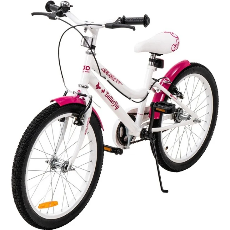 Kinderfahrrad Butterfly 20 Zoll Kinder Mädchen Fahrrad pink mit Fahrradständer (Pink/Weiß) – Bild 13