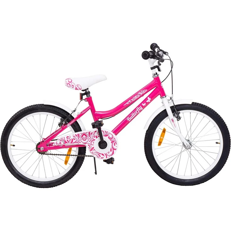 Kinderfahrrad Butterfly 20 Zoll Kinder Mädchen Fahrrad pink mit Fahrradständer (Pink/Weiß) – Bild 8