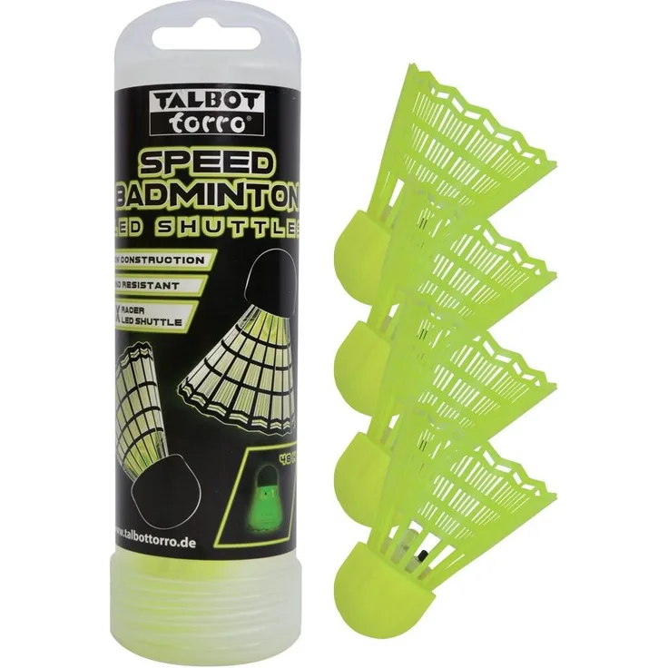 Speedbadminton LED Shuttles, 4er Dose