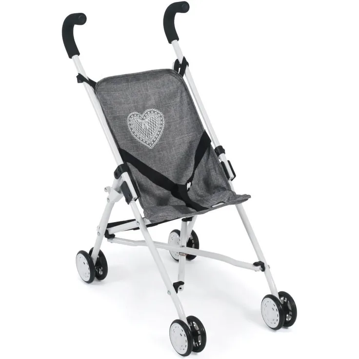 Mini-Buggy ROMA für Puppen, Jeans grey
