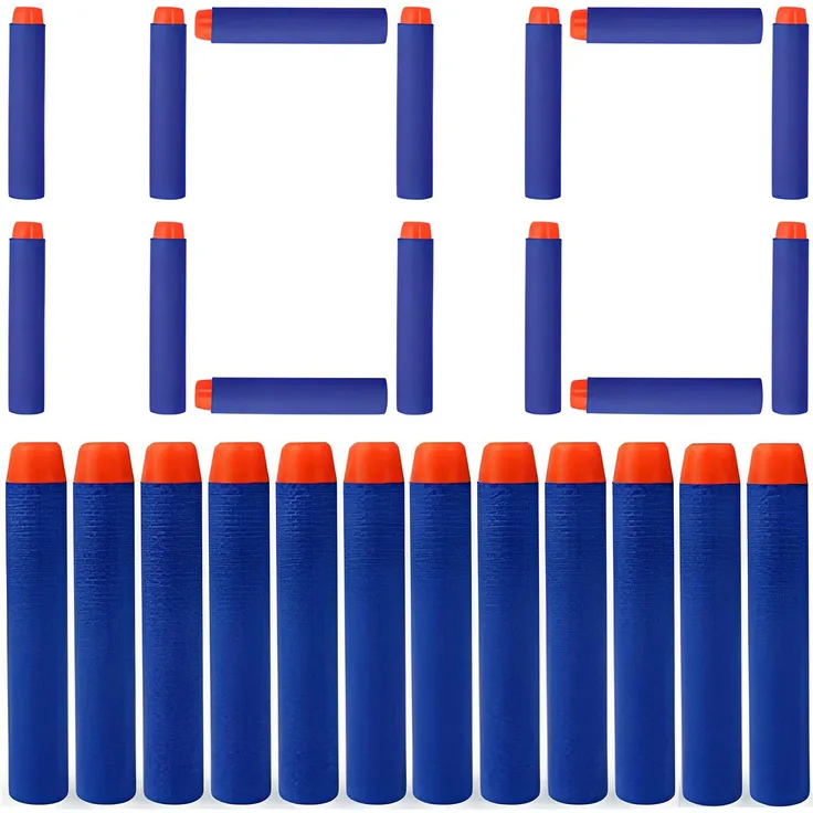 RETOO 100 Stück Bullets geeignet für Nerf N-Strike , X- Shot, Elite Blasters 7,2cm Pfeile für Spielzeugpistole, Nachfüllpack Refill Bullets für Kinder, Dart mit Nachfüllschaum für Kid Gun Toy, Blau