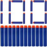RETOO 100 Stück Bullets geeignet für Nerf N-Strike , X- Shot, Elite Blasters 7,2cm Pfeile für Spielzeugpistole, Nachfüllpack Refill Bullets für Kinder, Dart mit Nachfüllschaum für Kid Gun Toy, Blau