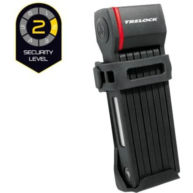 Trelock Faltschloss FS280 TWO-GO 80 cm Halter schwarz