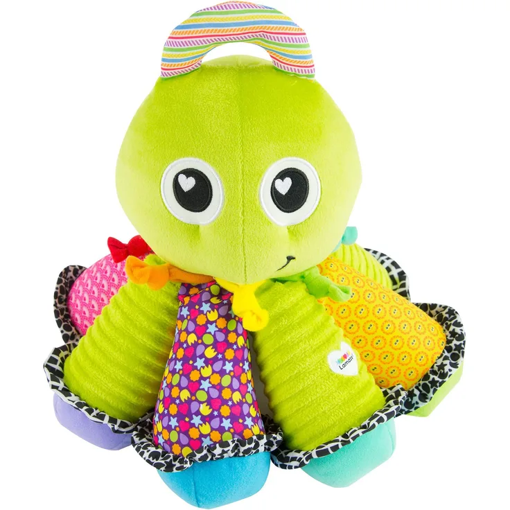 Lamaze Babyspielzeug Song-Krake Mehrfarbig, Kleinkindspielzeug, Vereint Kuscheltier & Greifling, Fördert Tastsinn und Hörvermögen Ihres Kindes, Musikspielzeug, Ideales Weihnachtsgeschenk, Ab 6 Monaten