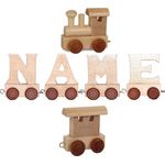 Buchstabenzug Namens-Set Lok + Benjamin + Endwaggon | EbyReo® Namenszug aus Holz | personalisierbar | Geschenk zur Geburt | Taufgeschenk | Geschenk zu Einschulung (Benjamin)