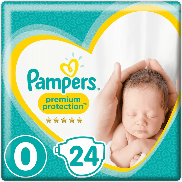 Pampers Premium Protection New Baby Größe 0, 1.5-2.5 kg, 6 x 24 Windeln