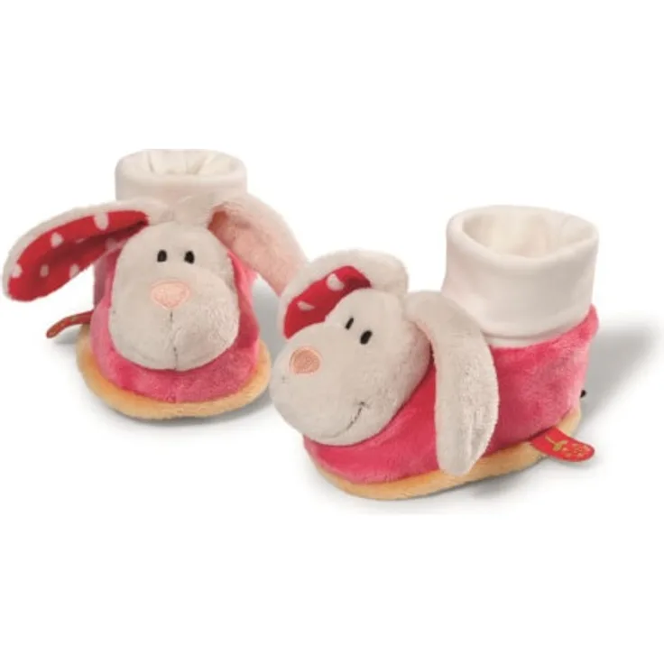 NICI Babyschuhe Hase mit Rassel Plüsch