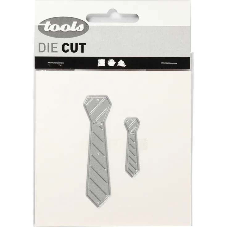 Stanzschablone mit dem Motiv einer Krawatte, 26x99 und 9x35 mm 118009