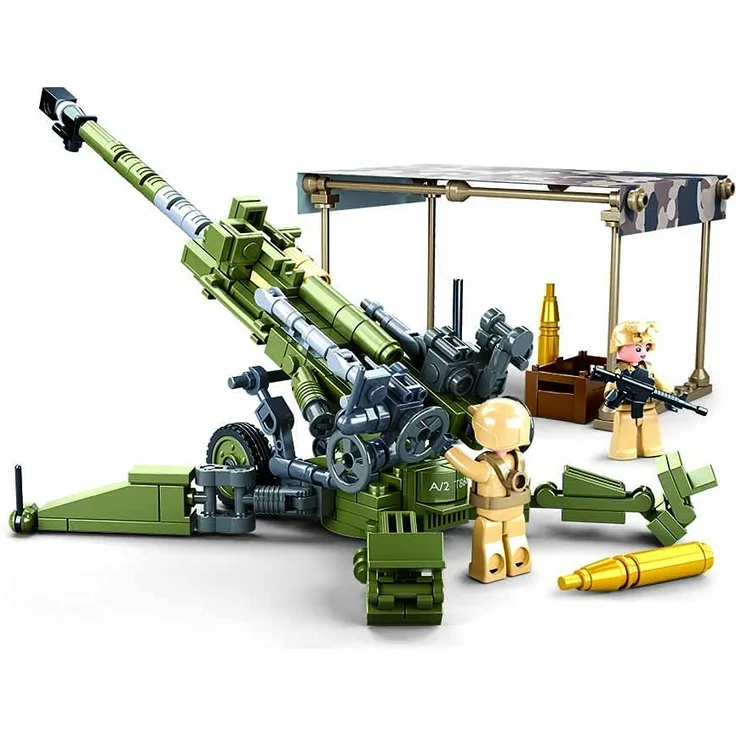 Sluban- Modell Bricks-M777 Howitzer 258 Stück, M38-B0890, Mehrfarbig