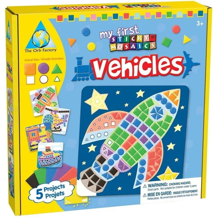 Orb Factory 620706 - My First Sticky Mosaics Vehicles, Mosaik Fahrzeuge