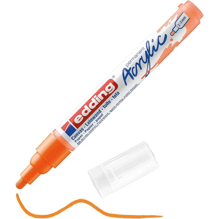 edding 5100 Acrylmarker medium neonorange – Bild 4