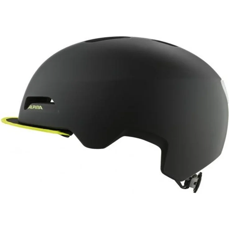 Alpina Fahrradhelm Brooklyn schwarz neongelb matt Gr. 52-57 cm – Bild 1