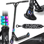 KESSER 'Stunt Scooter GT-Limit', 360° Lenkung, mit Ständer, ABEC 9 Kugellagern, 110 mm PU Räder, max. belastbar bis 100 kg, Schwarz / Rainbow