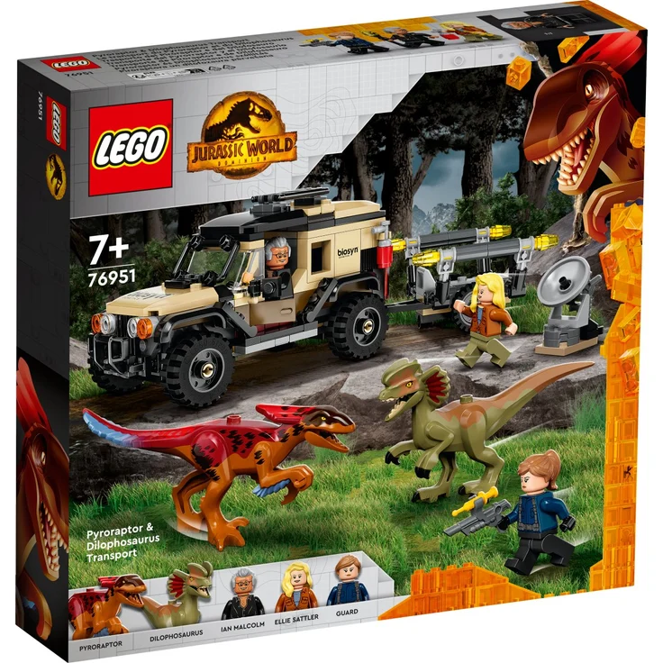 Lego Jurassic World 76951 'Pyroraptor & Dilophosaurus Transport', 254 Teile, ab 7 Jahren – Bild 3