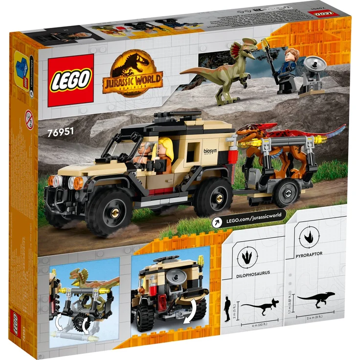 Lego Jurassic World 76951 'Pyroraptor & Dilophosaurus Transport', 254 Teile, ab 7 Jahren – Bild 4