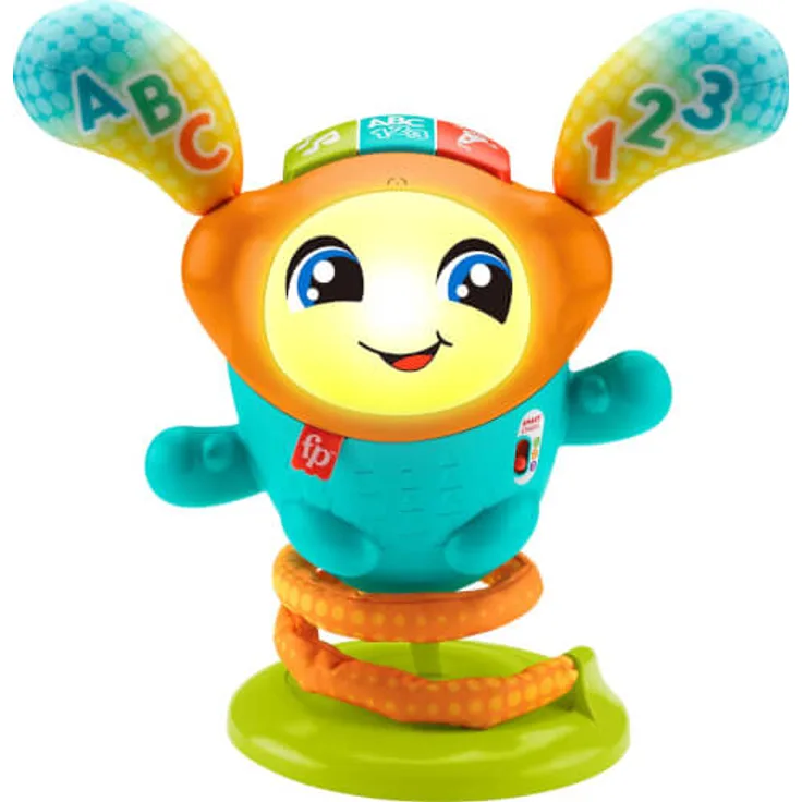 Fisher-Price HJP94 'DJ Hüpfi', ab 9 Monate, Lernspielzeug mit Musik für Babys, deutsche Ausgabe