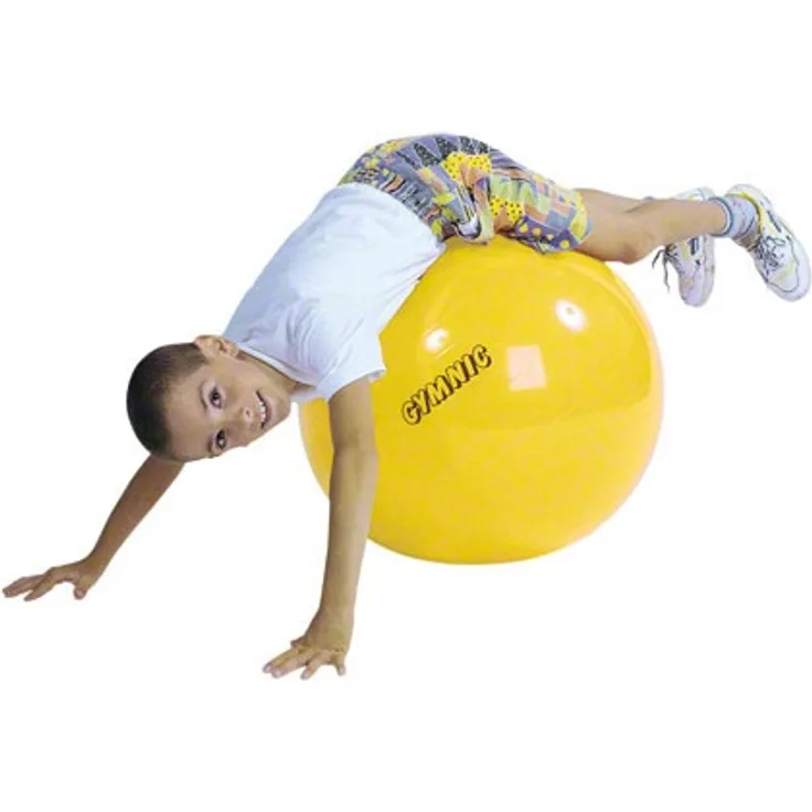 GYMNIC Gymnastikball Sitzball Yogaball Bürostuhl Büroball Fitnessball 45 cm GELB, gelb